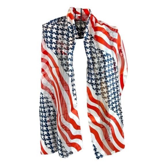 Lot of 2 Vintage Americana Patriotic USA Army Scarves - Picture 7 of 11